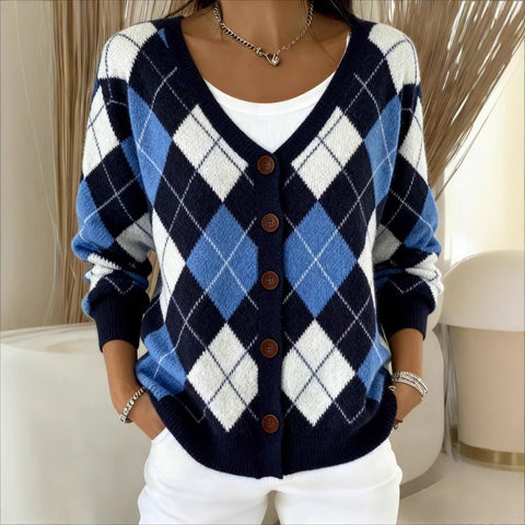 Autumn and winter European size 3D digital printing women's shoulder cardigan sweater FF303406 01