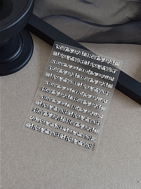 Autocollant décoratif pour ongles en tissu Xiaoxiangfeng, niche en relief tridimensionnel avec adhésif YT4181 m3331203