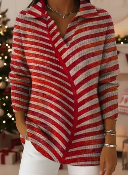 Polo neck sweater loose and thin long sleeve pullover FF303431 01