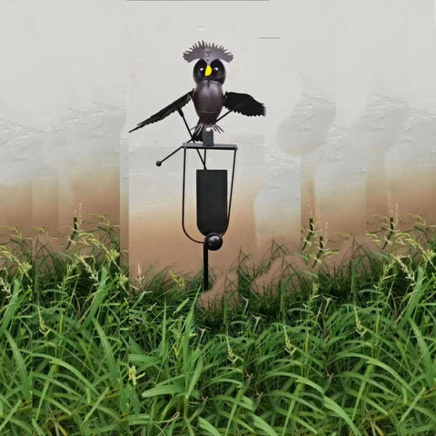 Ornement de hibou d'oiseau de simulation d'art en fer m3331011 