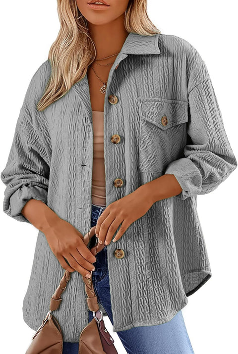 Chemise polyvalente à revers, manches longues, doublure m300555 