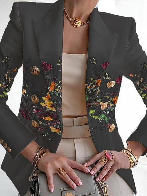Women's fashion printed suit slim fit small suit m301761
