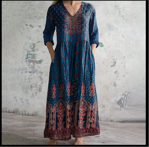 3D-Druck Sommer urban lässig lockeres Kleid Damen m301037