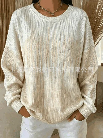 Casual Crew Neck Duck Pattern Sweater FF303438 04