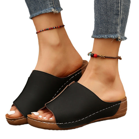 Sandales à talons compensés pour femmes, chaussures à semelle épaisse, commerce extérieur, m3331162