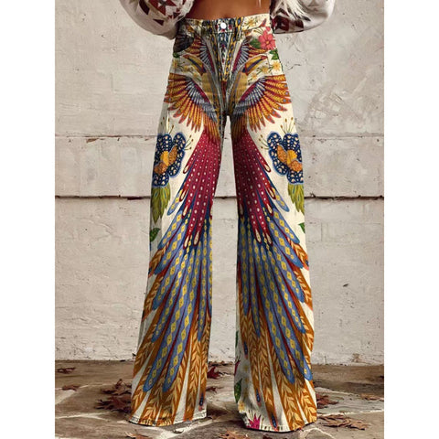 Pantalon évasé à transfert de chaleur 3D, simulation de pantalon en jean, pantalon ample m301550
