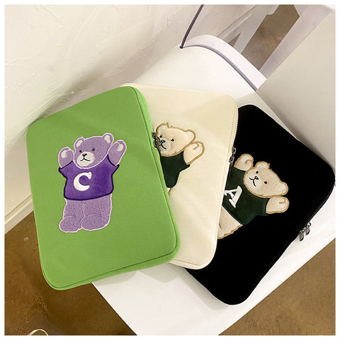 Housse de rangement mignonne pour iPad 13-15 pouces, motif ours AC, m3330820