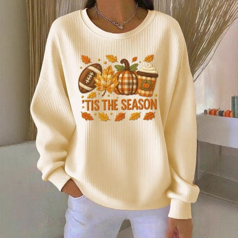 Loose outer wear lazy wind snowflake Christmas tree mix and match casual commuter sweater m302516