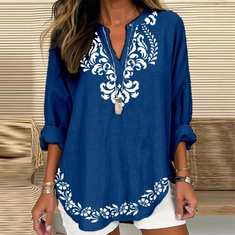 T-shirt d'été à manches longues et col en V pour femme, style décontracté, manches longues, m301363 