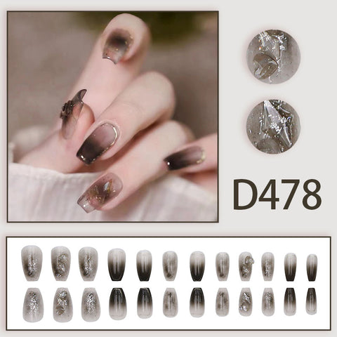 Manucure vent tempérament élégant et frais glace strass transparent amovible portable ongle m5010688