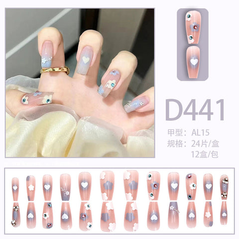 Manucure vent tempérament élégant et frais glace strass transparent amovible portable ongle m5010688