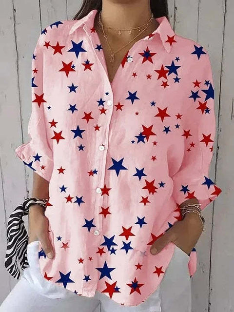 Spring and Autumn Independence Day national flag printed shirt new explosion m301630