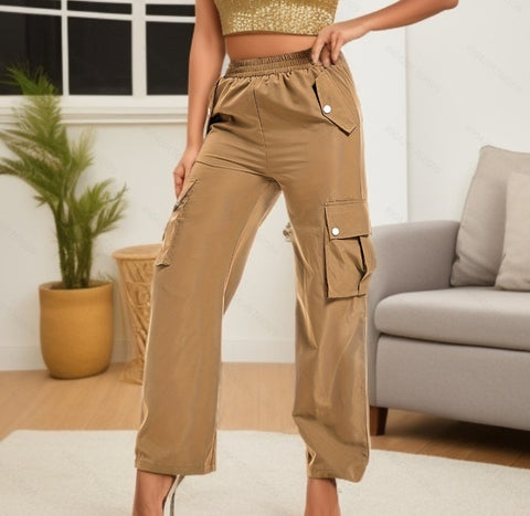 Pantalon sans ceinture taille haute, pantalon large, coupe droite, ample, style décontracté, m301371 