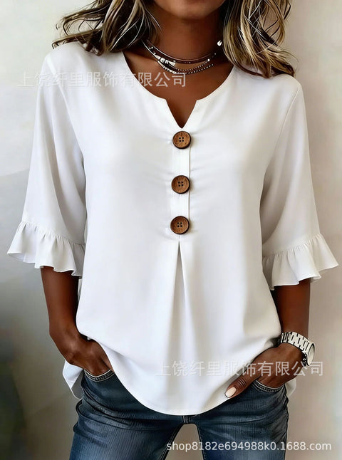 Haut cardigan à boucle et manches longues pour femmes, imprimé floral numérique 3D m302703