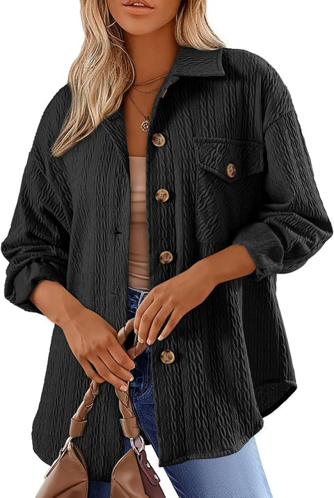 Chemise polyvalente à revers, manches longues, doublure m300555 