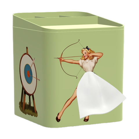 Boîte à mouchoirs en forme de fille, dessin animé, jupe volante, boîte à mouchoirs, jupe à dosettes, visage de fille, carton de pompage, ornement décoratif de bureau mignon m5010683