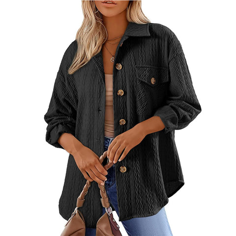 Chemise polyvalente à revers, manches longues, doublure m300555 
