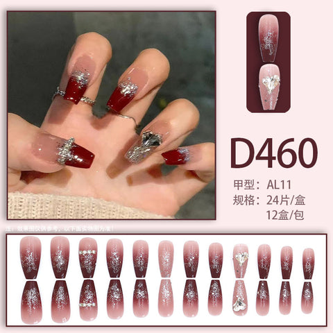 Manucure vent tempérament élégant et frais glace strass transparent amovible portable ongle m5010688