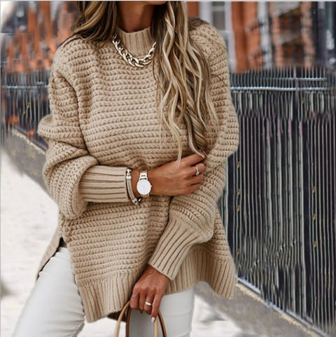 Pull tricoté à manches longues pour l'automne et l'hiver, ample et paresseux, m300632 