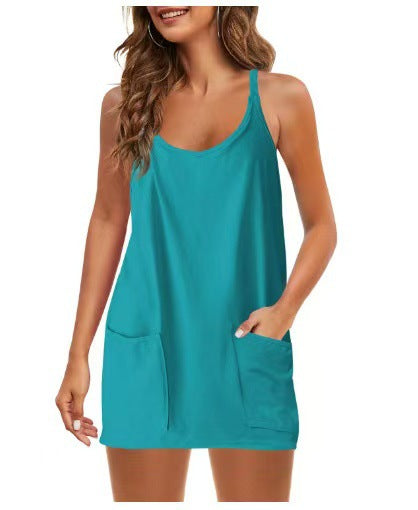 Women's suspender top jumpsuit shorts jumpsuit casual suit m301575