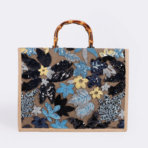 Sac fourre-tout à paillettes, sac à main tissé, sens du luxe pour femme m3331196 