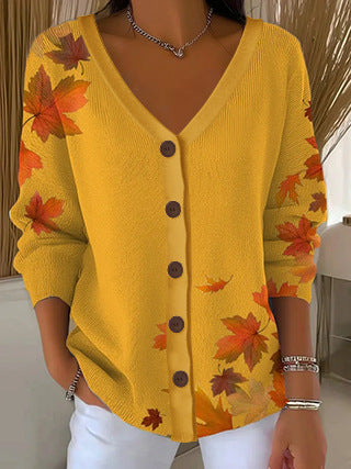 3D Digital Printed Women's Shoulder Cardigan Sweater FF303400 02