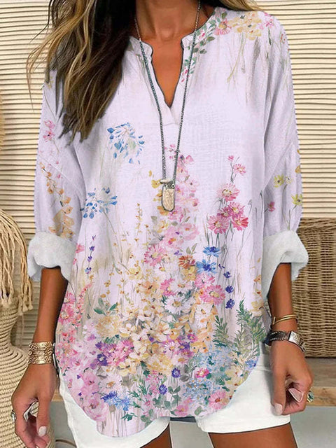 T-shirt d'été à manches longues et col en V pour femme, style décontracté, manches longues, m301363 