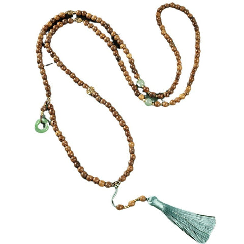 Collier à franges en perles de Bouddha Ya Bai, chaîne à bandoulière Guofeng, chaîne de pull rétro m3331290 