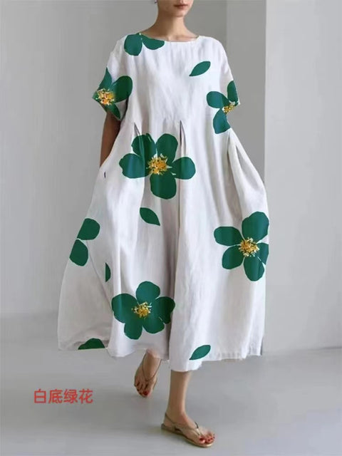 Robe pendulaire en coton imitation 3D pour femme, modèle artisanal, m301038