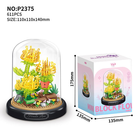 Nouveau assemblage bloc de construction Bouquet Micro Grain Rose tournesol ornement M3330979 