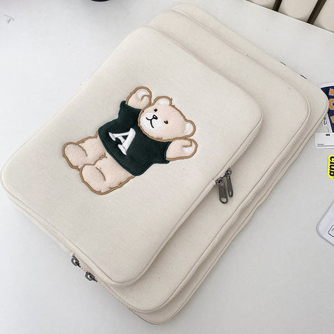 Housse de rangement mignonne pour iPad 13-15 pouces, motif ours AC, m3330820