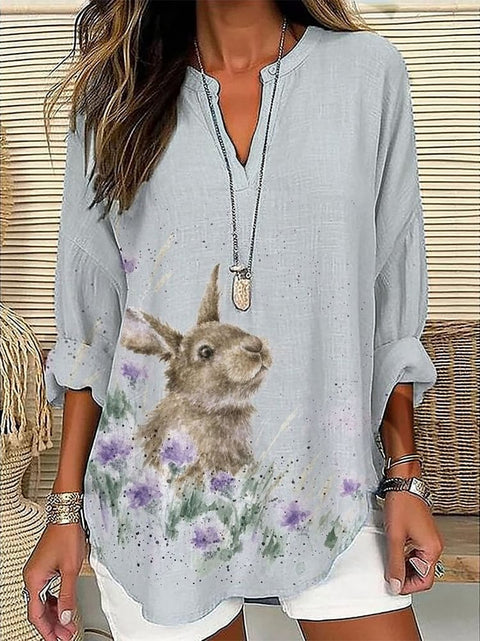 Pull ample à col rond et imprimé pour femme, grande taille, décontracté, T m301359 