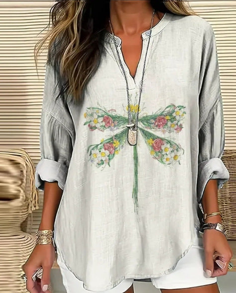Pull ample à col rond et imprimé pour femme, grande taille, décontracté, T m301359 