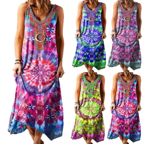 Robe gilet ample à imprimé ethnique m301453 