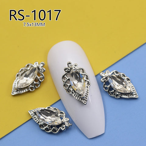 Bijoux d'ongles creux style baroque vintage, motif zircon, modèle m3331220