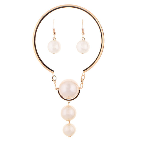 Collier avec pendentif en perles surdimensionnées, style européen et américain, m3331193 