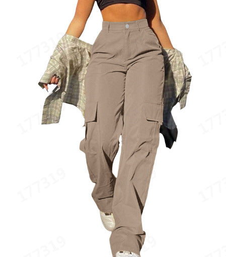 Pantalon droit multi-poches tendance m301370 
