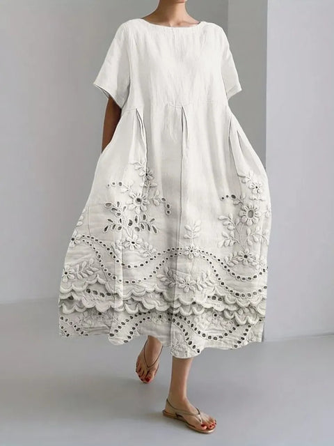 3D-Digitaldruck Freizeitkleid für Damen in großen Größen mit kurzen Ärmeln m302781