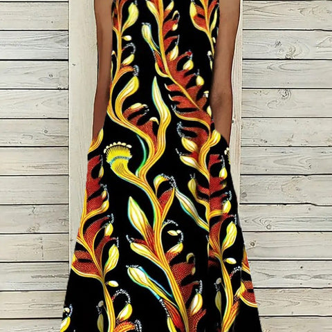 Robe élégante grande taille à imprimé gilet m301207 