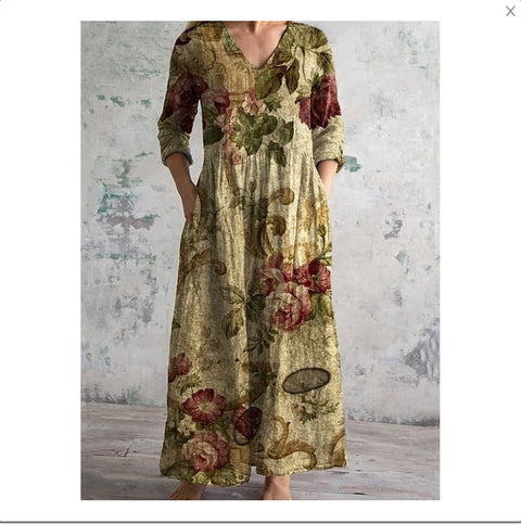 3D-Druck Sommer urban lässig lockeres Kleid Damen m301037