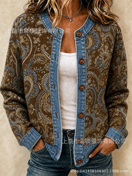 Sweater cardigan jacket autumn and winter popular loose 3D printing FF303302