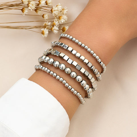 Ensemble de bracelets en perles de verre faits main Joker, bijoux élastiques pour la main m3330778