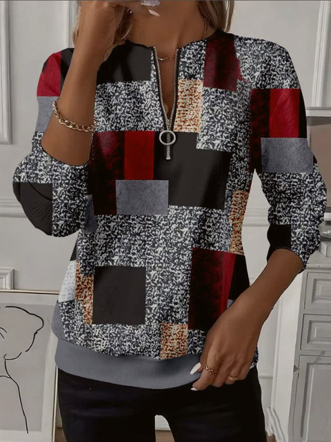 Printed shoulder sleeves long sleeves womanizer m302028