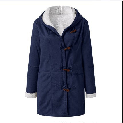 Damenmantel mit Plüschkragen und Tasche m300603 