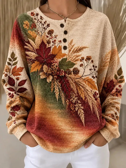 Striped Printed Fashion Loose Versatile Women's Sweater FF303428 03