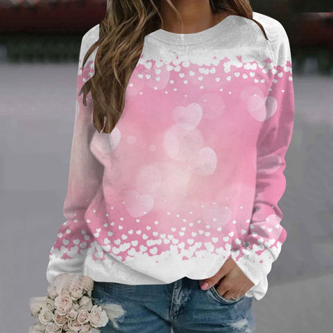 Pull col rond imprimé manches longues femme m300913 