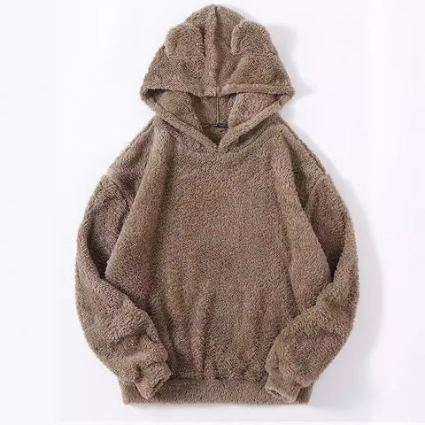 Neuer flauschiger Thermopullover mit Hasenohren und Kapuze m300439 