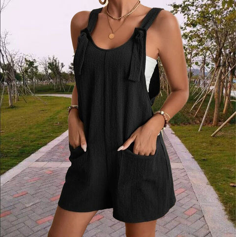 Combinaison short à bretelles tendance pour femme m301065 