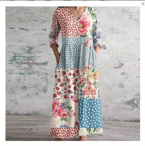 3D-Druck Sommer urban lässig lockeres Kleid Damen m301037