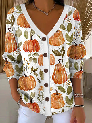 3D Digital Printed Women's Shoulder Cardigan Sweater FF303400 06